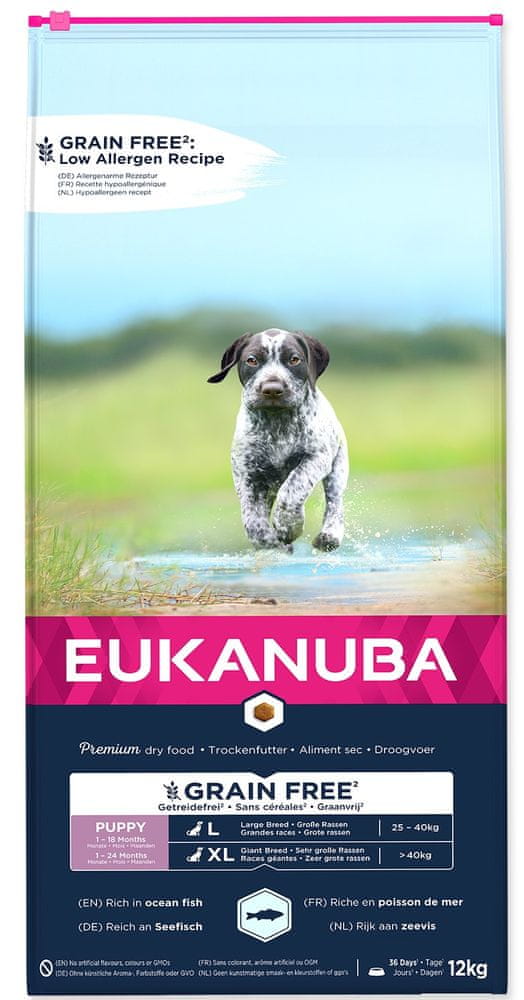 Eukanuba Puppy & Junior Large & Giant Grain Free Ocean Fish 12 kg